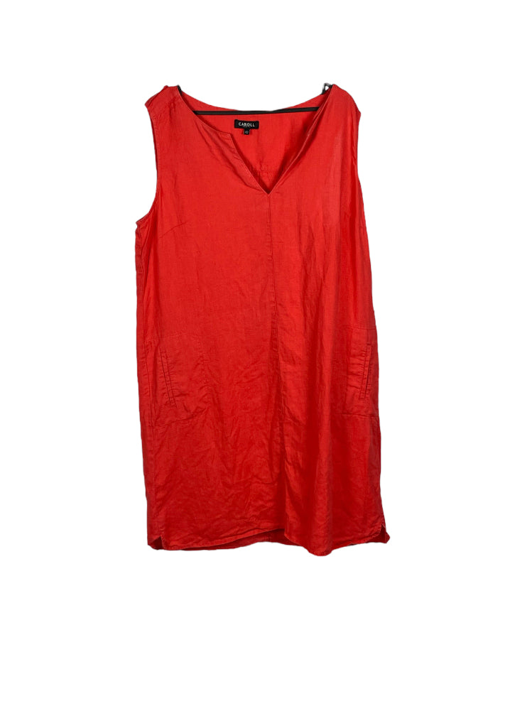RED LINEN TUNIC DRESS - 18