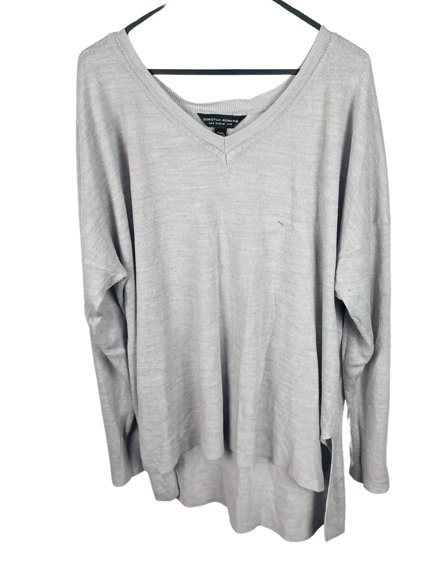 DOROTHY PERKINS SWEATER GREY SIZE 18