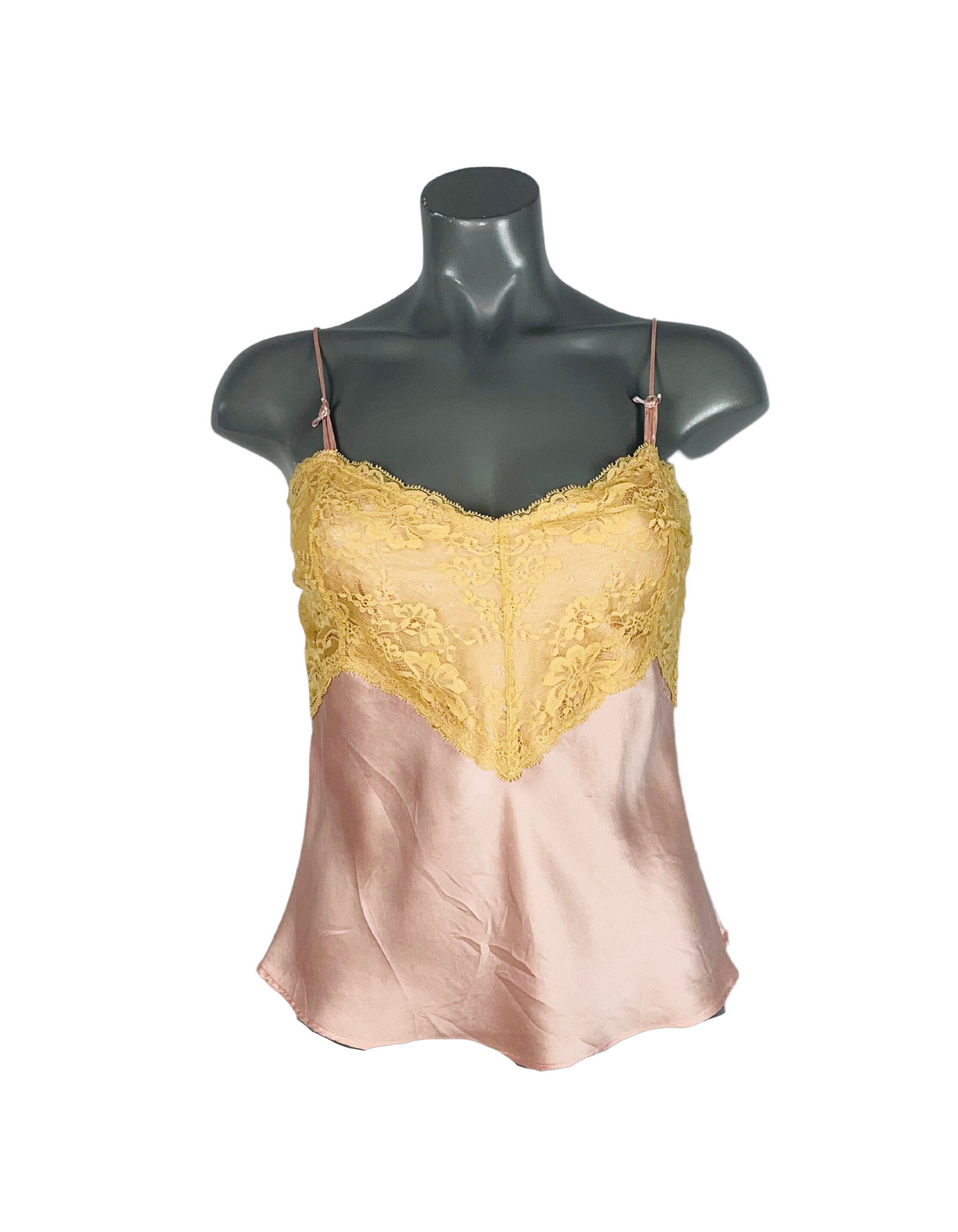 PINK PURE SILK GAP CAMI XS