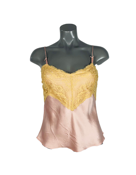 PINK PURE SILK GAP CAMI XS