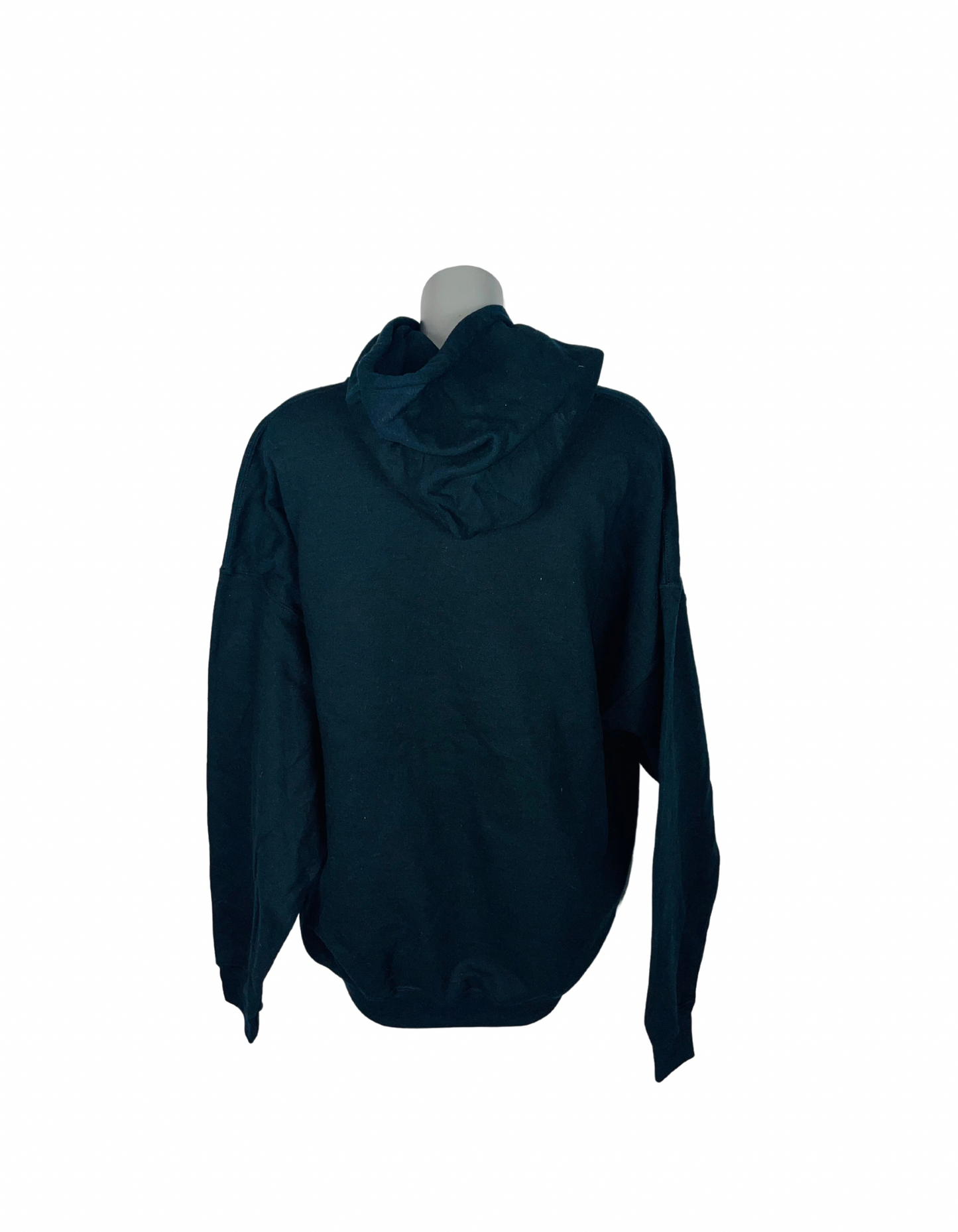 BLACK AND BLUE LOGO HOODIE SIZE 2XL