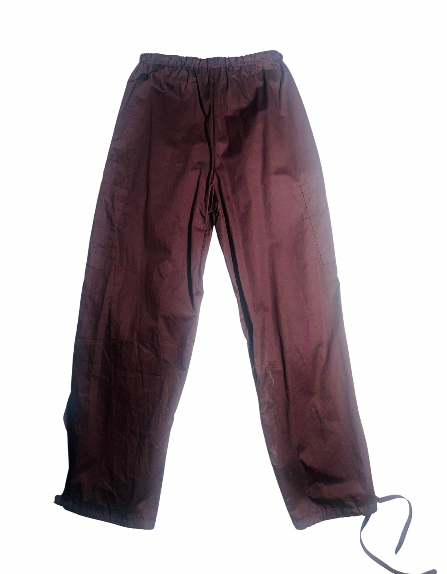 BURGUNDY CARGO TROUSERS SIZE S (W-27”)(L-28”)