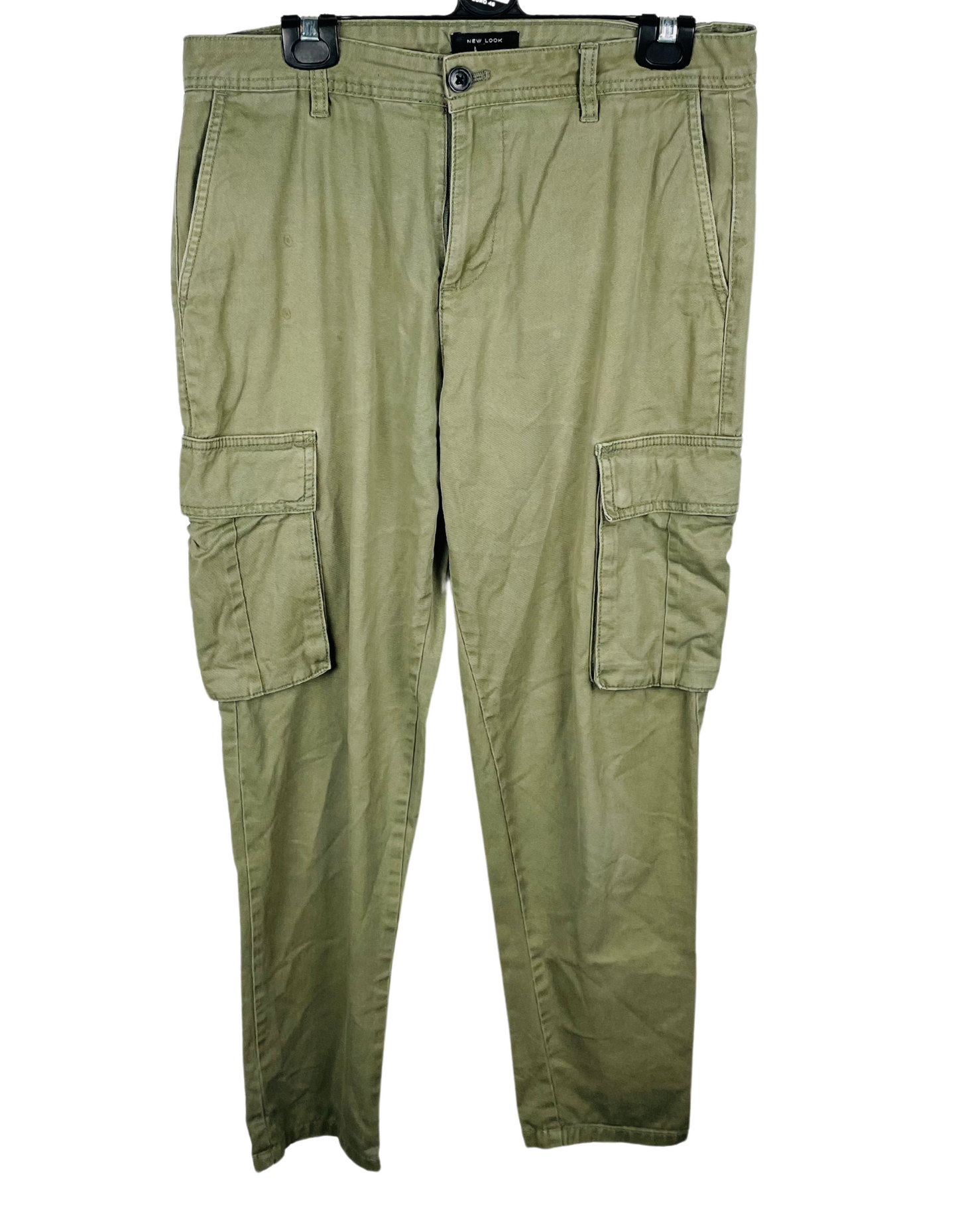 GREEN DENIM CARGOS (W34” L30”)