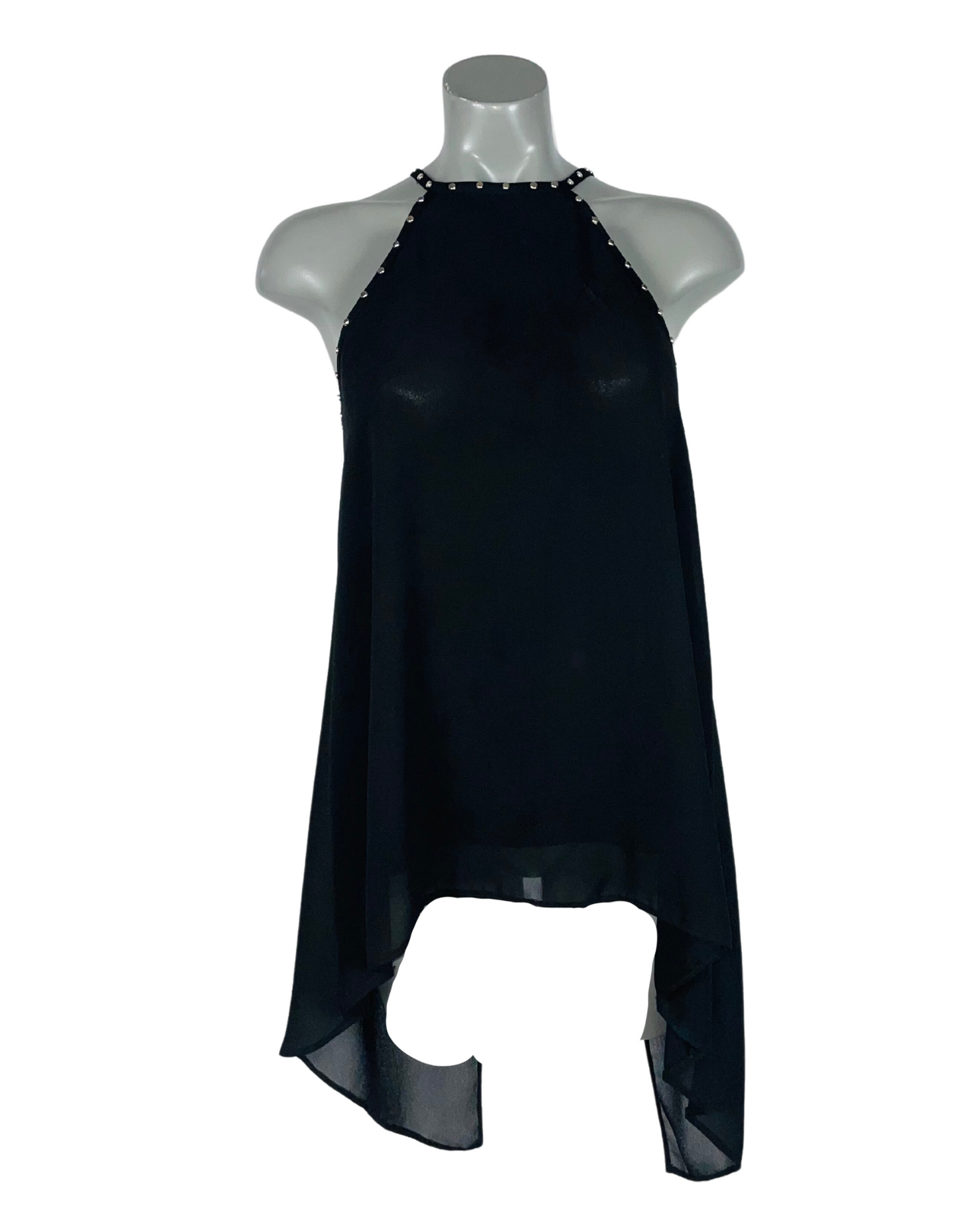 BLACK NEW LOOK BLOUSE VEST SIZE 8