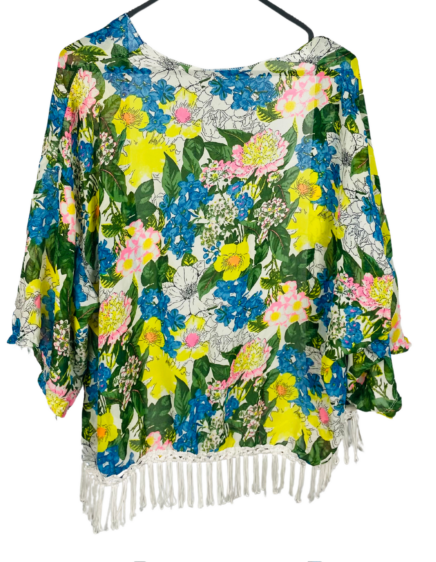 COLOURFUL CARDIGAN BLOUSE LARGE