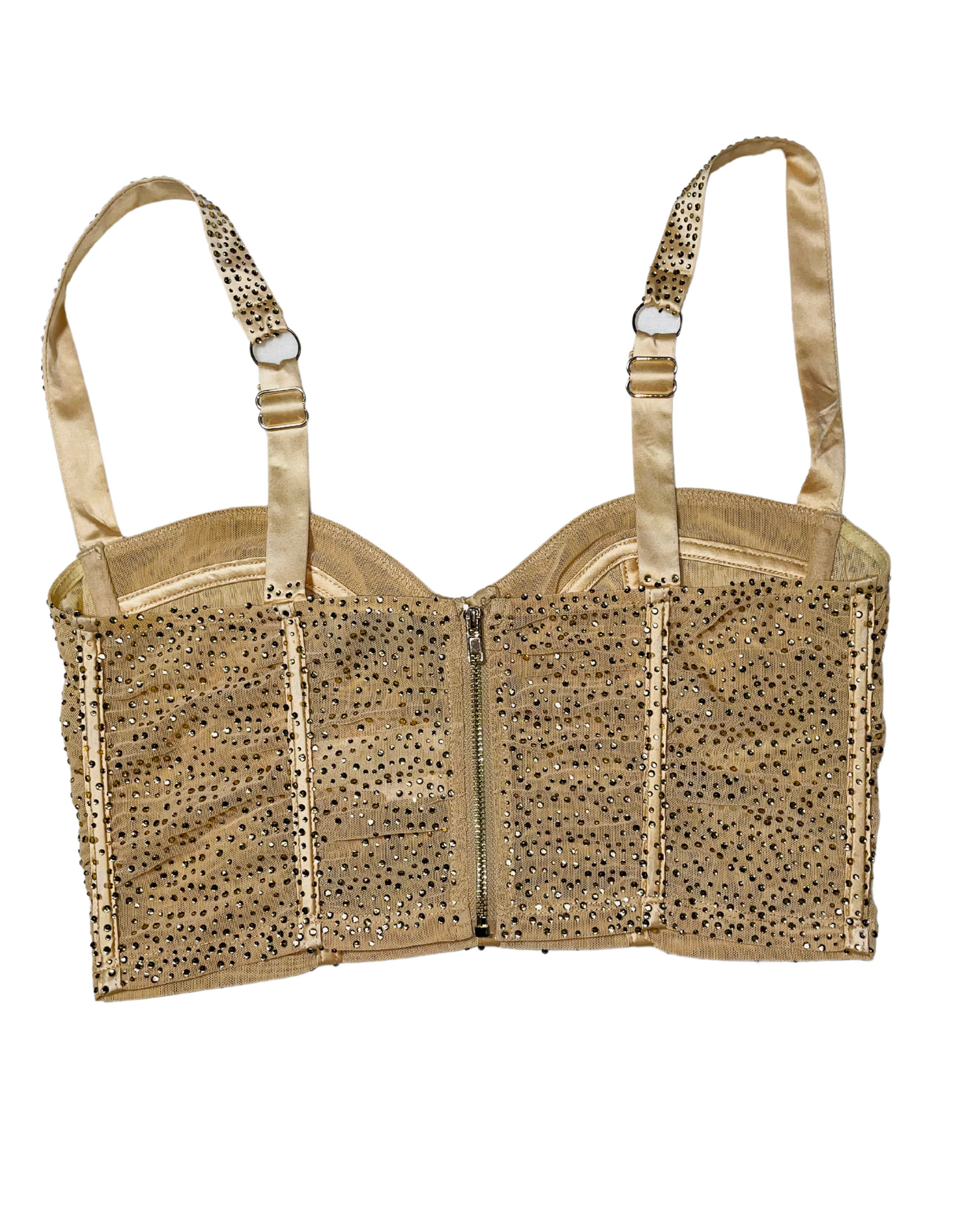 GOLD DIAMANTÉ OH POLLY TOP SIZE 10