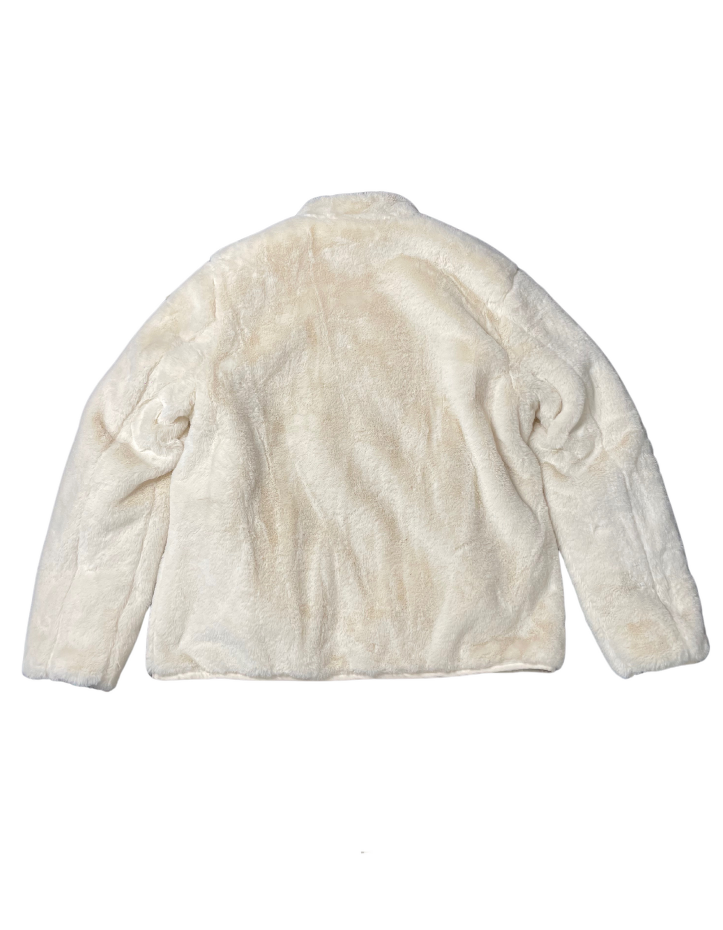 WHITE FLUFFY JACKET SIZE 12