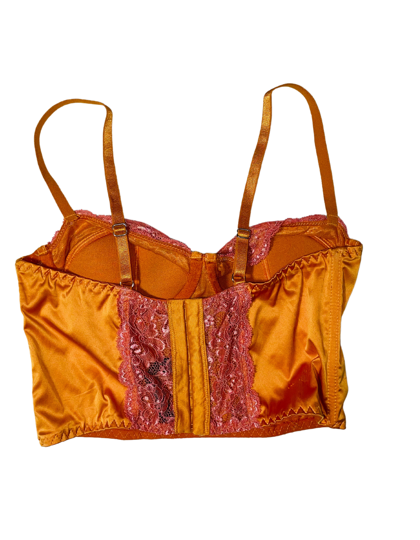 ORANGE AND PINK URBAN OUTFITTERS TOP SMALL