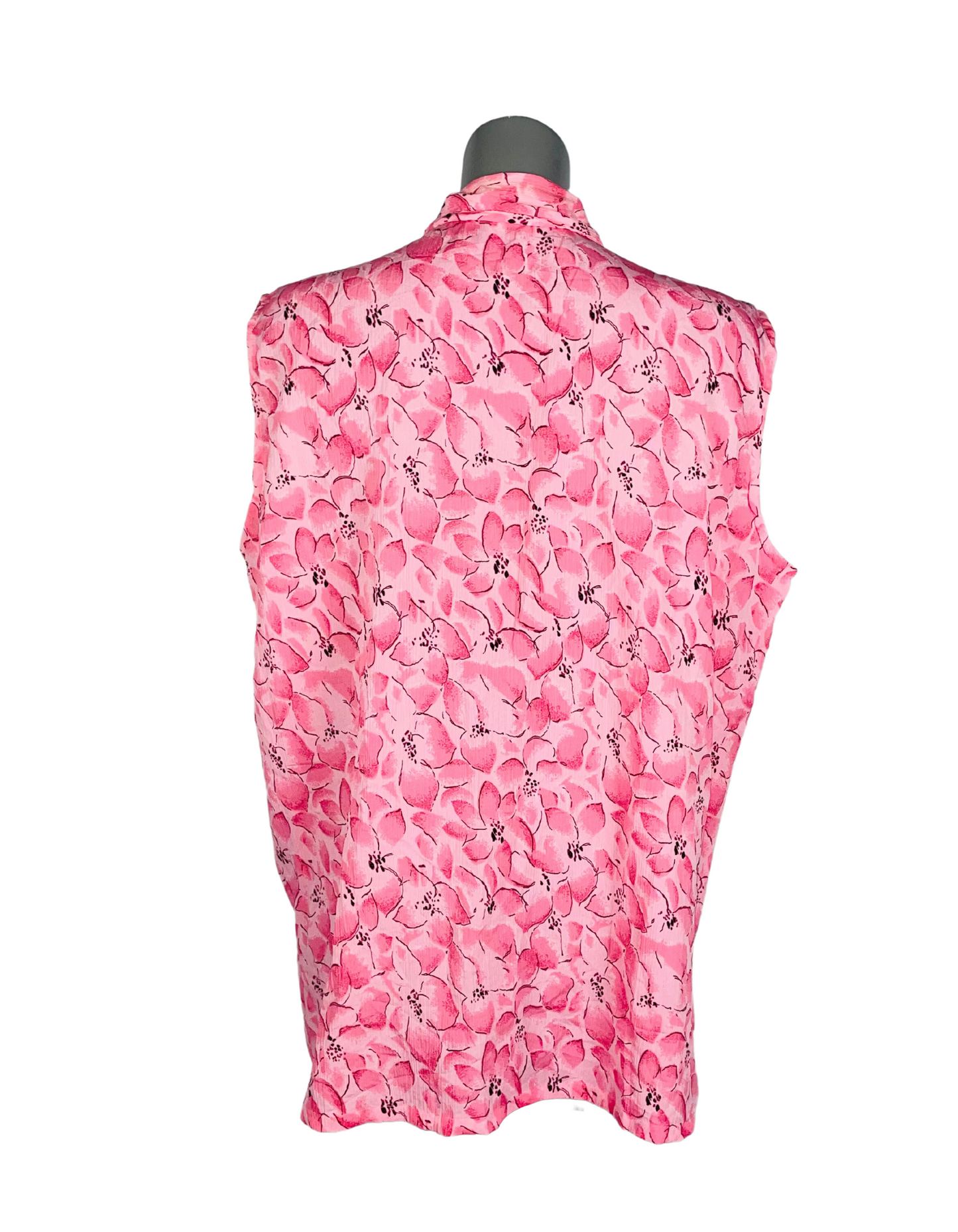 PINK SLEEVELESS BLOUSE XL