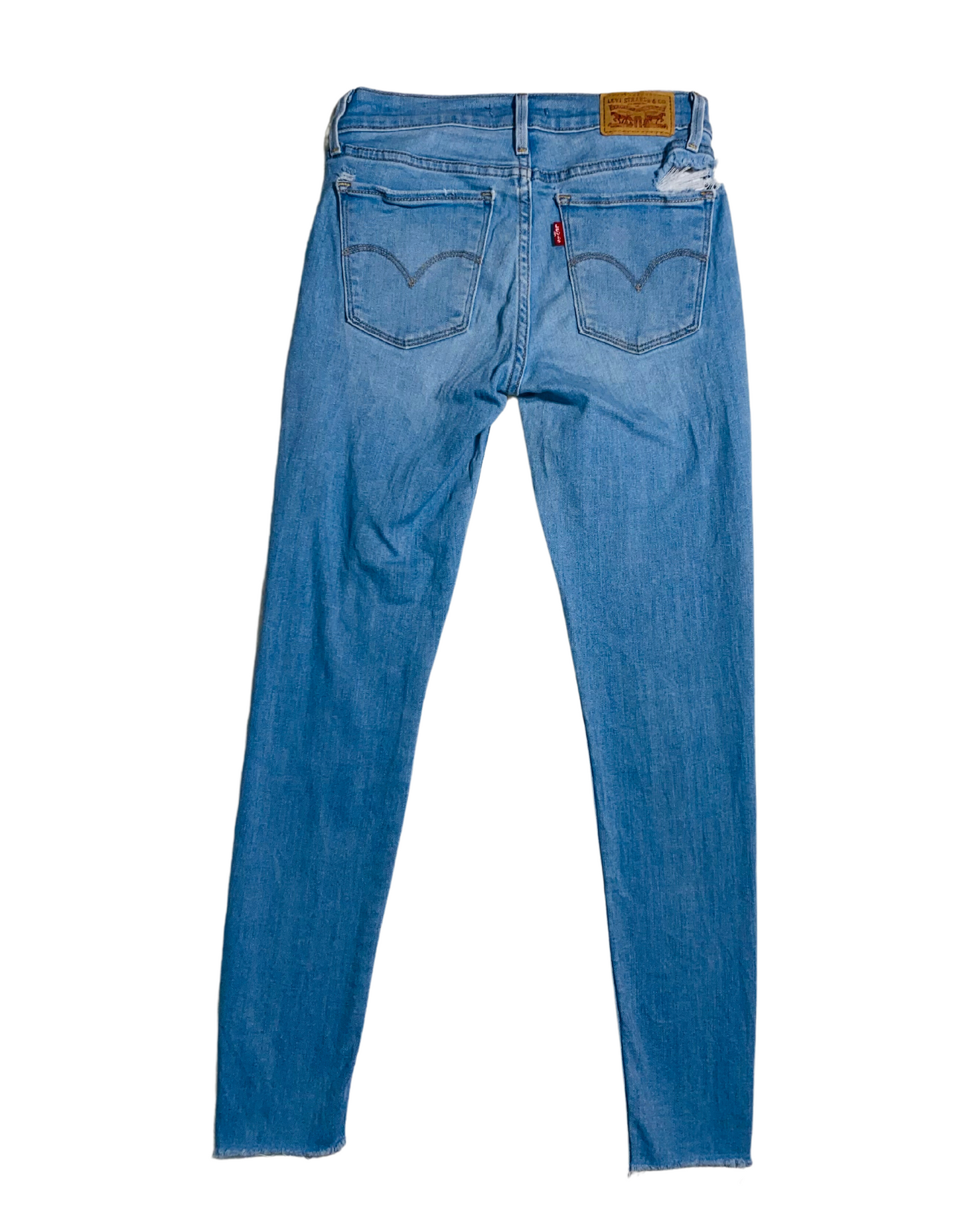LEVIS SUPER SKINNY BLUE DENIM JEANS