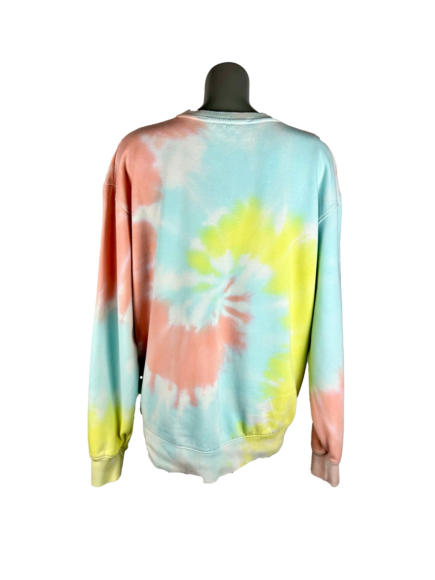 PLAYBOY X MISSGUIDED PULLOVER TIE DYE JUMPER MEDIUM