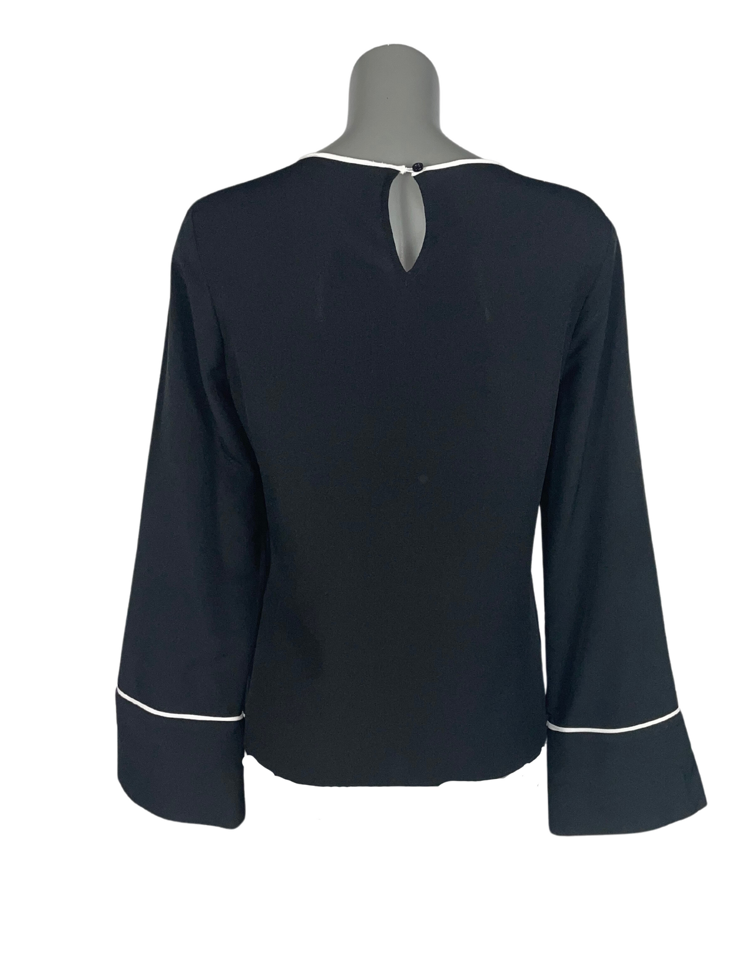 BLACK AND WHITE BLOUSE SIZE 10