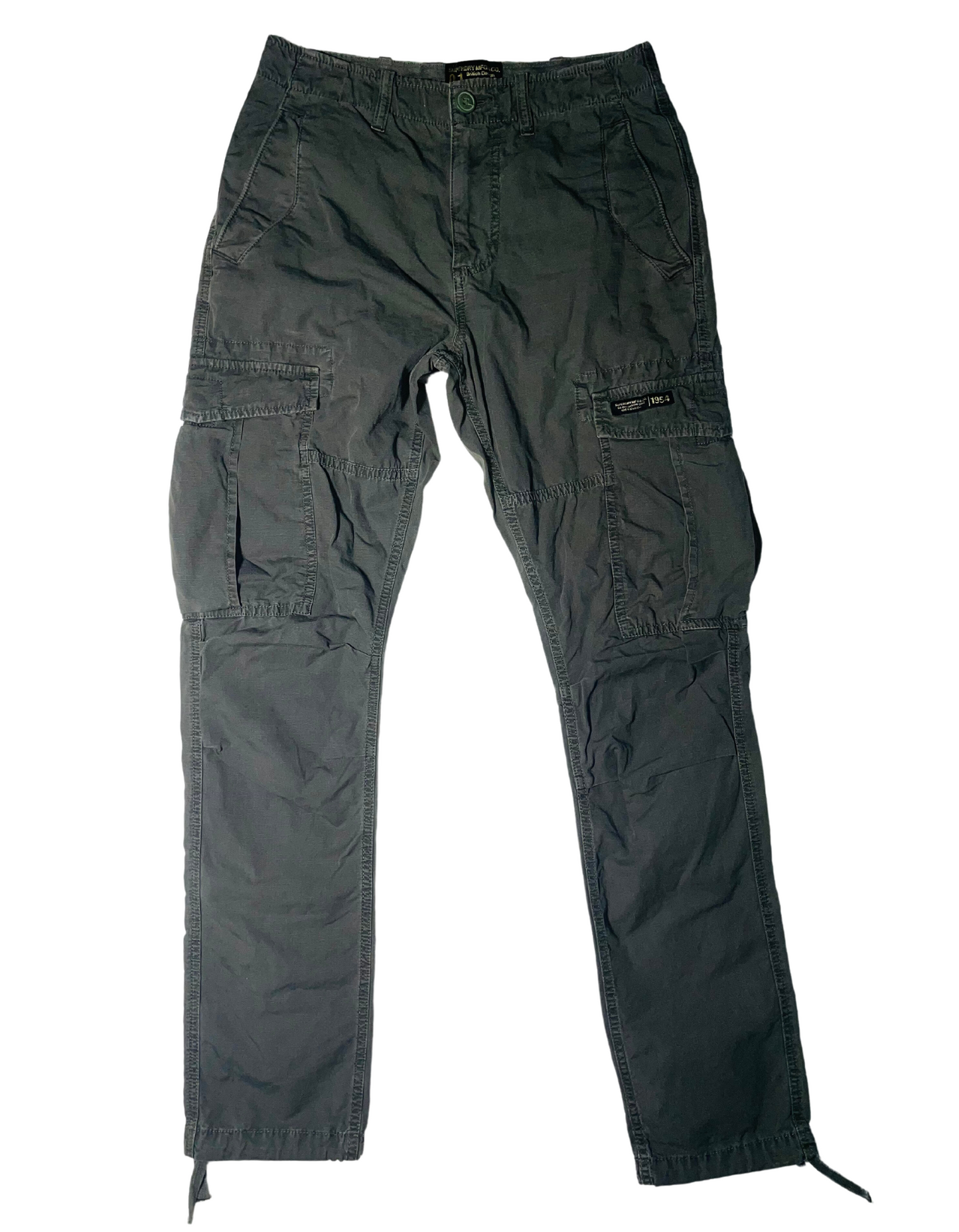 GREEN SUPERDRY CARGOS (W30” L32”)