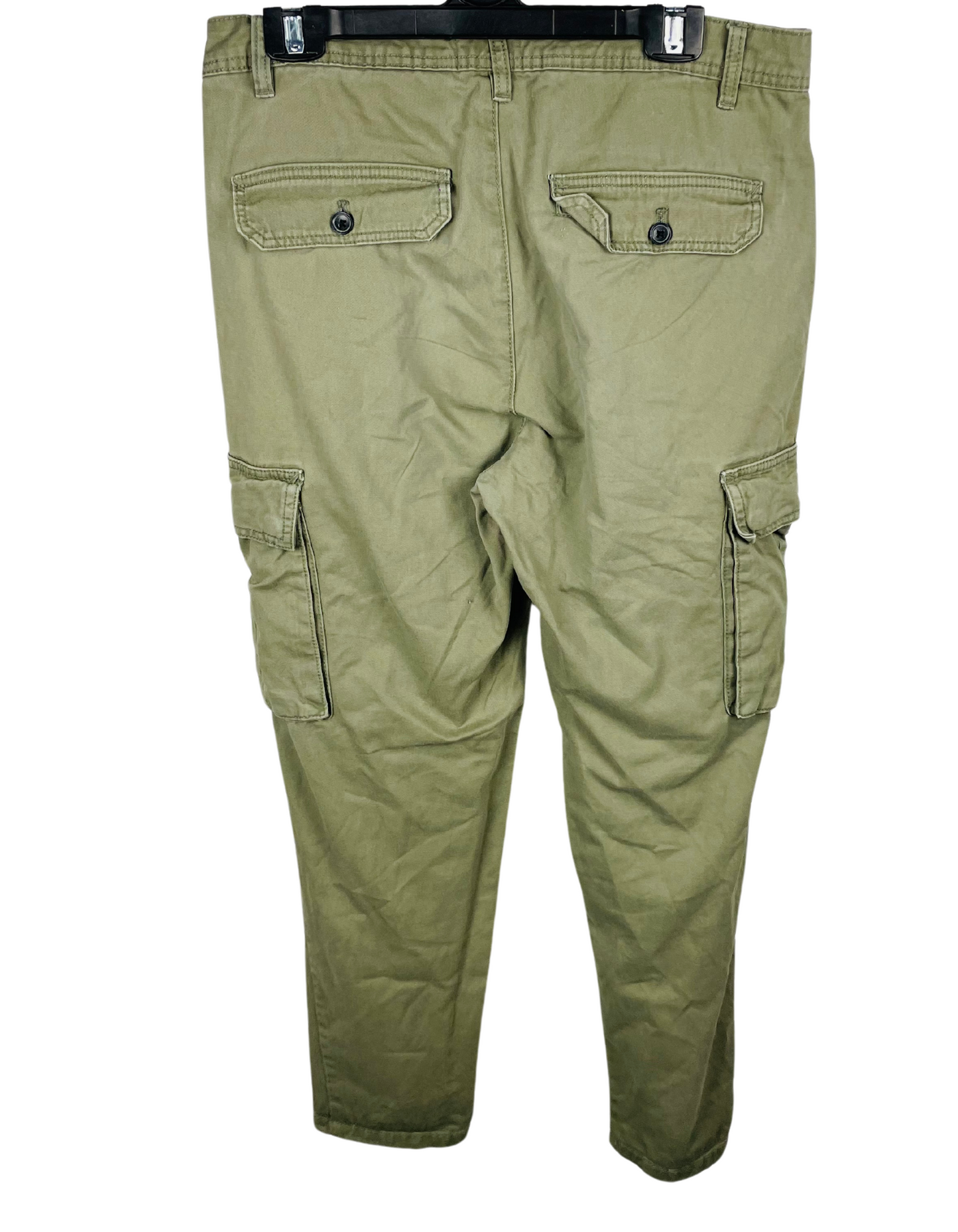 GREEN DENIM CARGOS (W34” L30”)