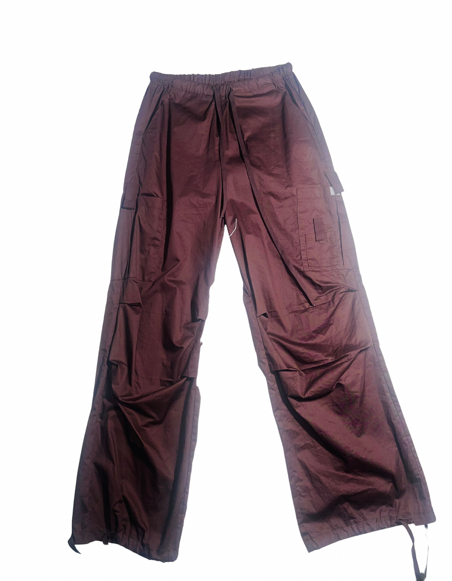 BURGUNDY CARGO TROUSERS SIZE S (W-27”)(L-28”)