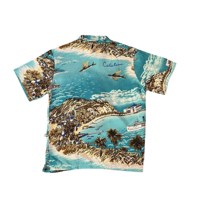BLUE HAWAIIAN SHIRT - XXL