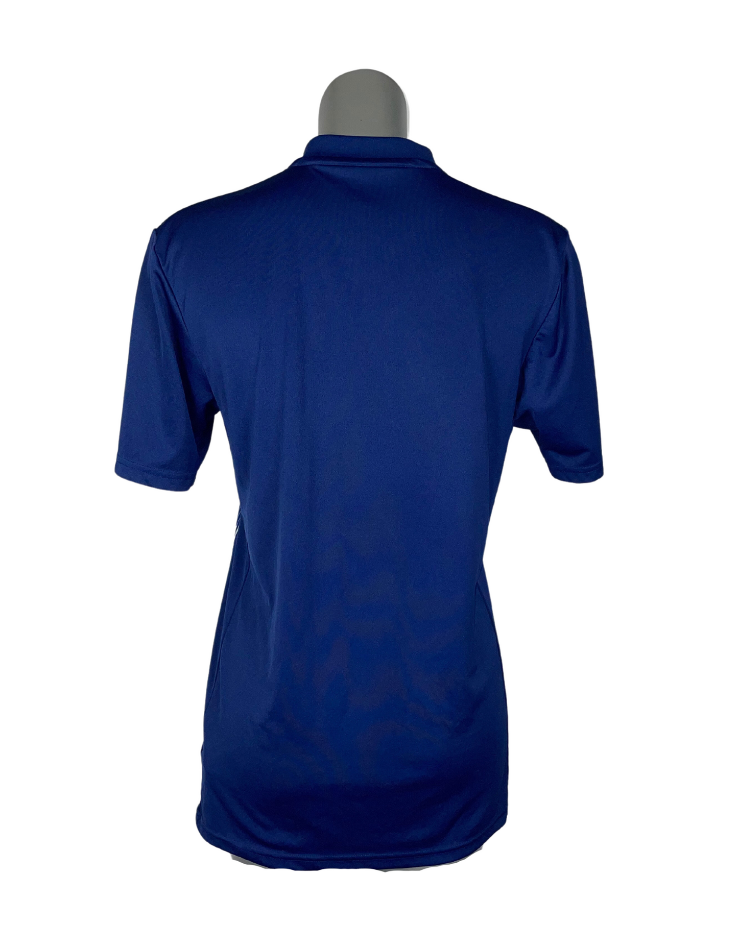 BLUE ADIDAS FOOTBALL T-SHIRT SMALL