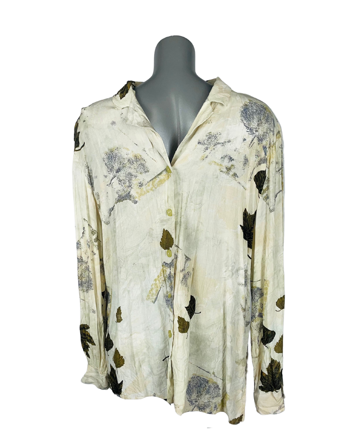 LEAF PATTERN BLOUSE SIZE 16