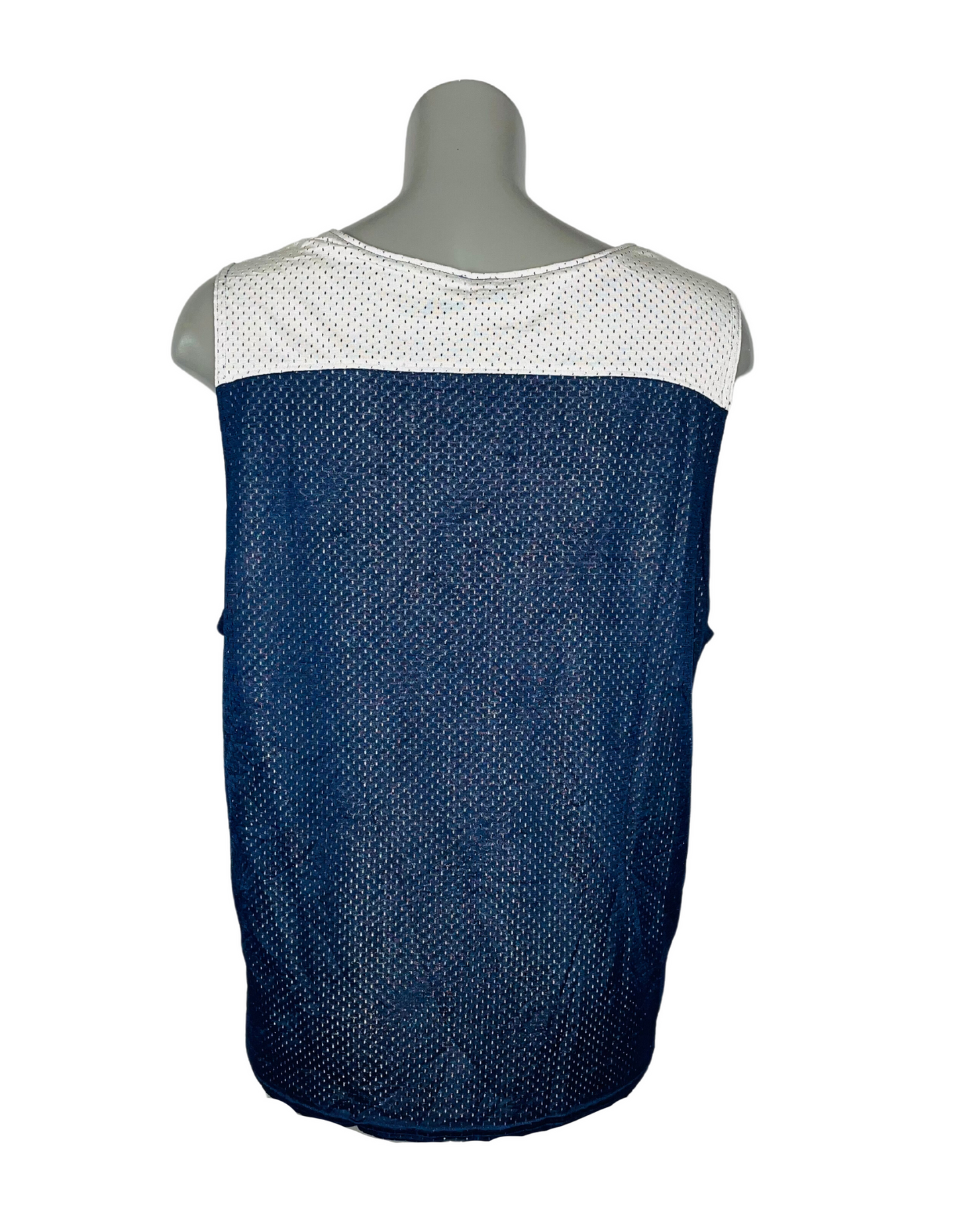 BLUE OXFORD LACROSSE JERSEY VEST MEDIUM