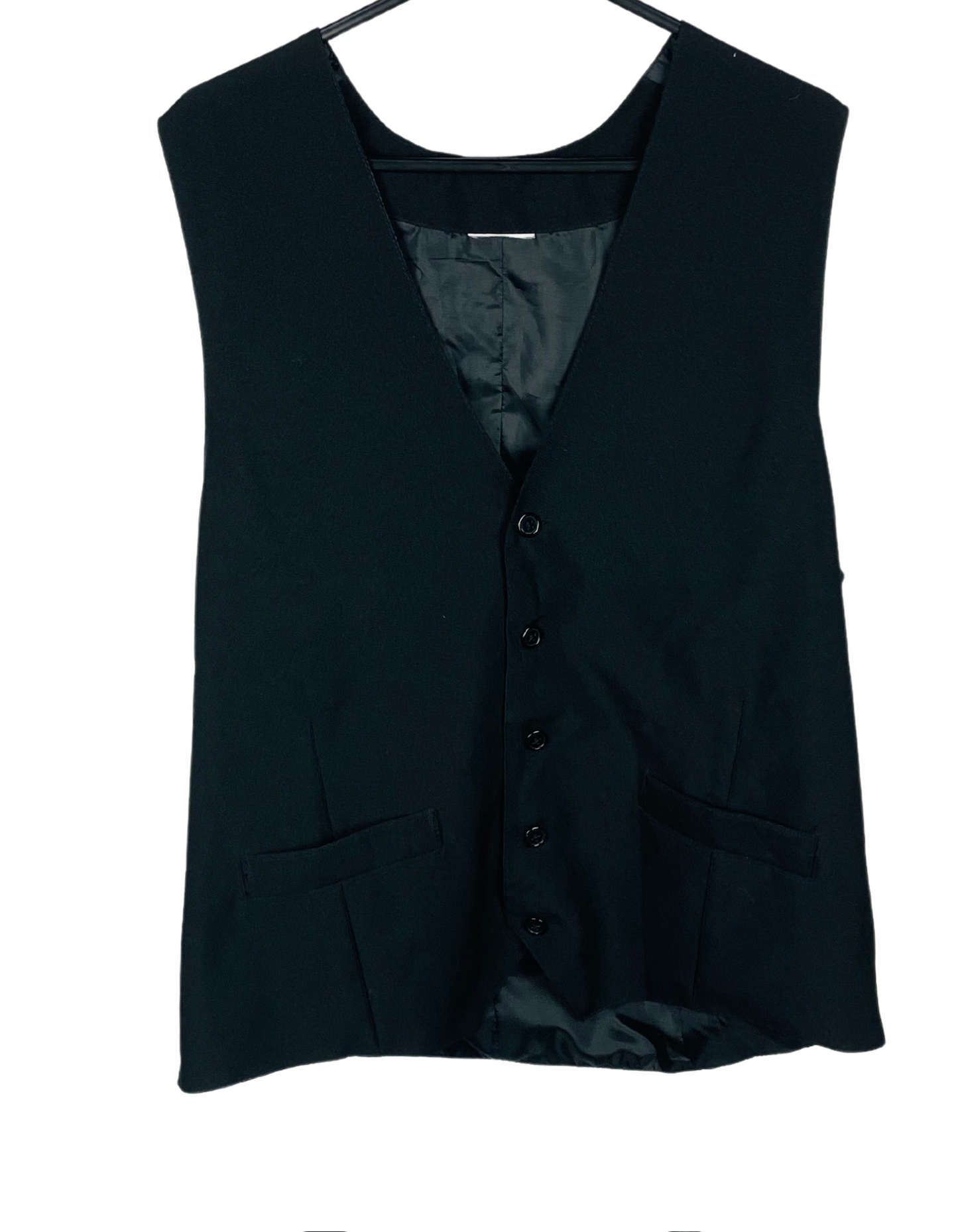 BLACK WAISTCOAT BELT AT BACK XL