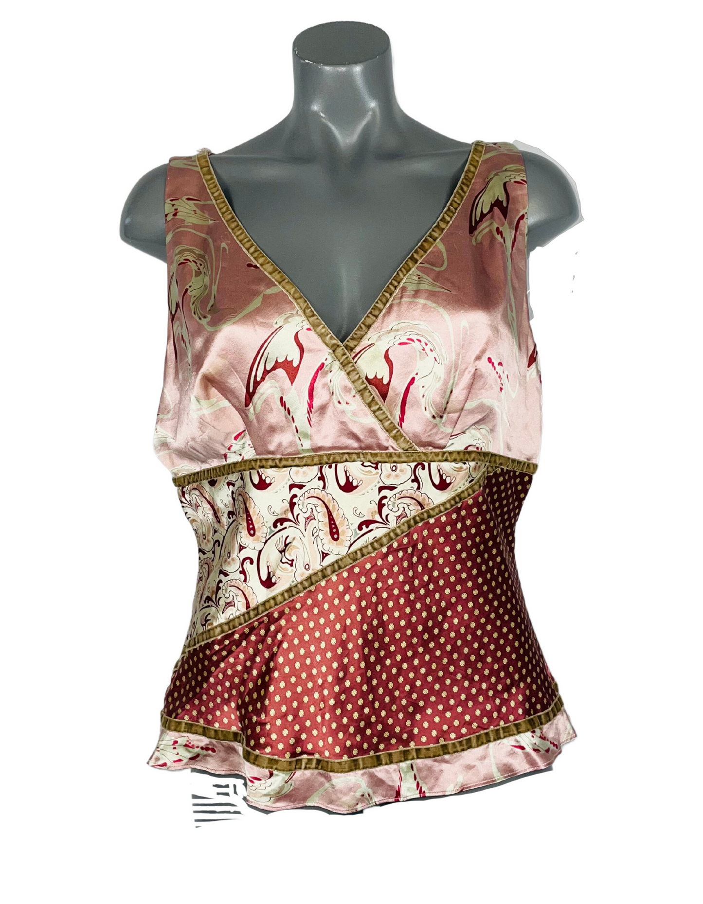 PINK LINEA PURE SILK VEST SIZE 16