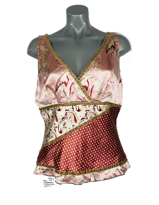 PINK LINEA PURE SILK VEST SIZE 16