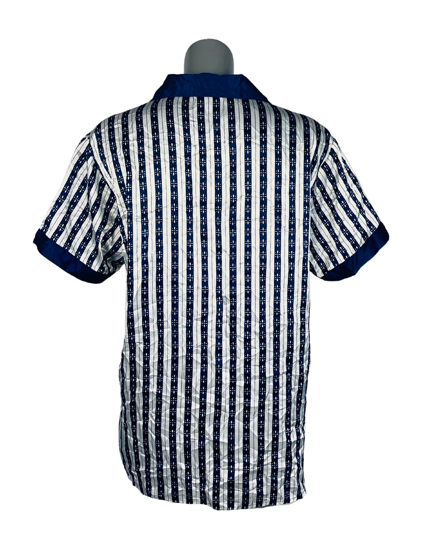 BLUE AND WHITE STRIPE BLOUSE XL