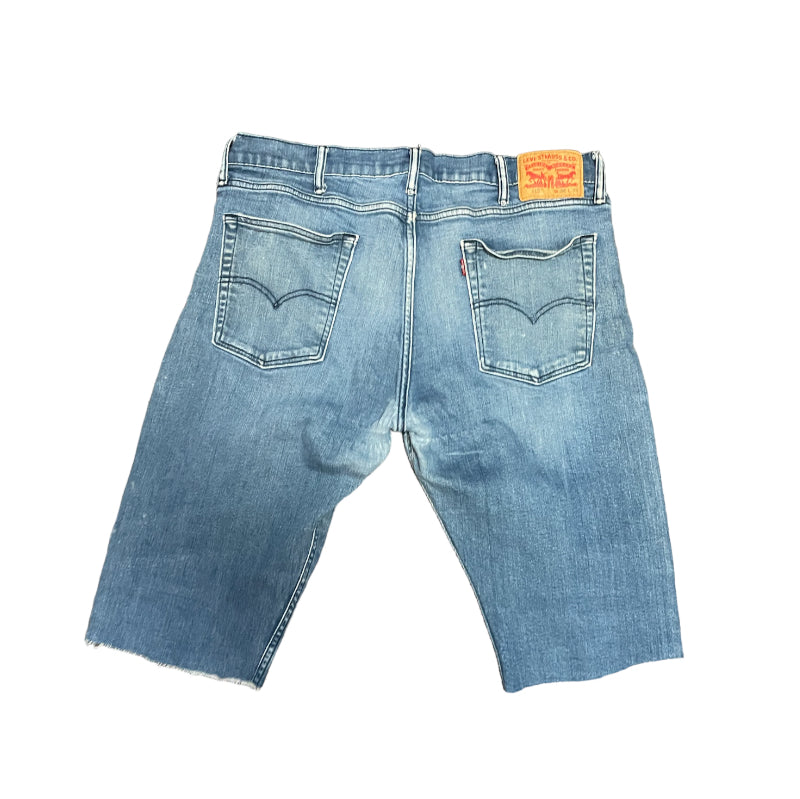 STAR NAVY BLUE RIPPED JORTS (W38)