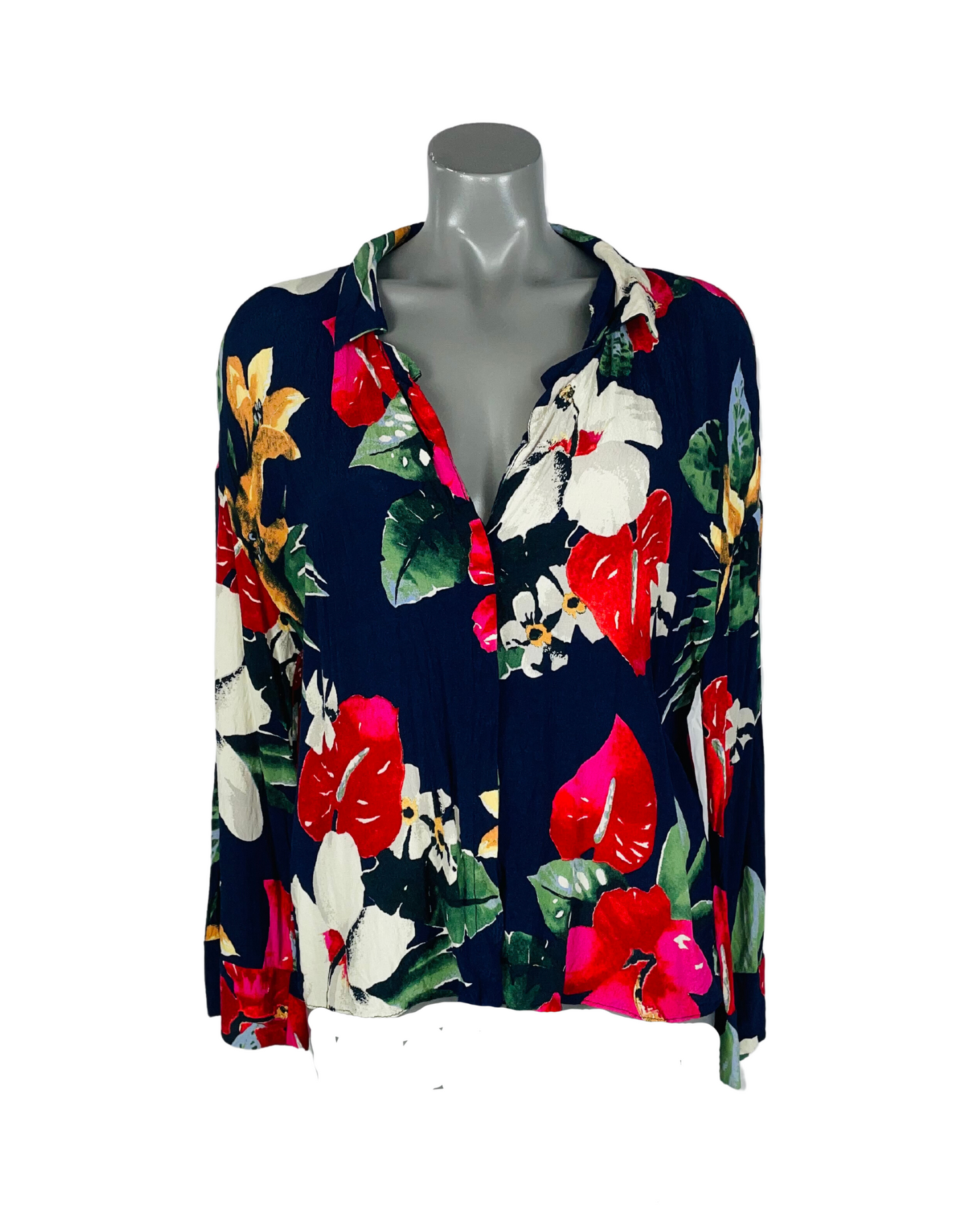 COLOURFUL FLOWER PATTERN ZARA BLOUSE MEDIUM