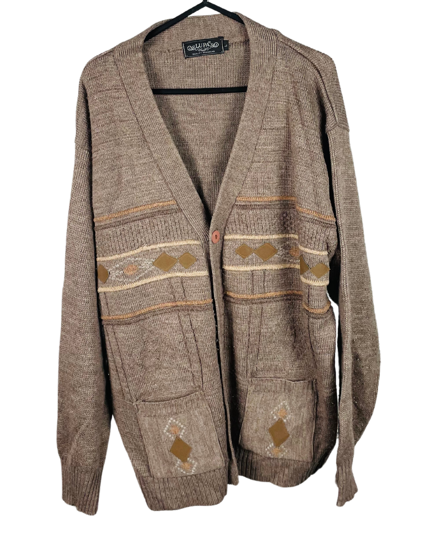 BROWN LUPA CARDIGAN LARGE