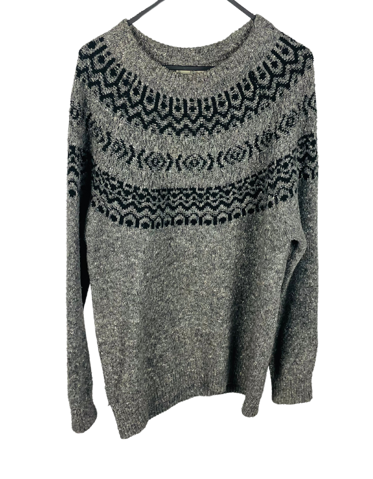 GREY AND BLACK SWEATER SMALL