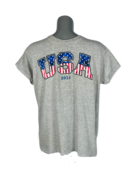 GREY USA T-SHIRT LARGE