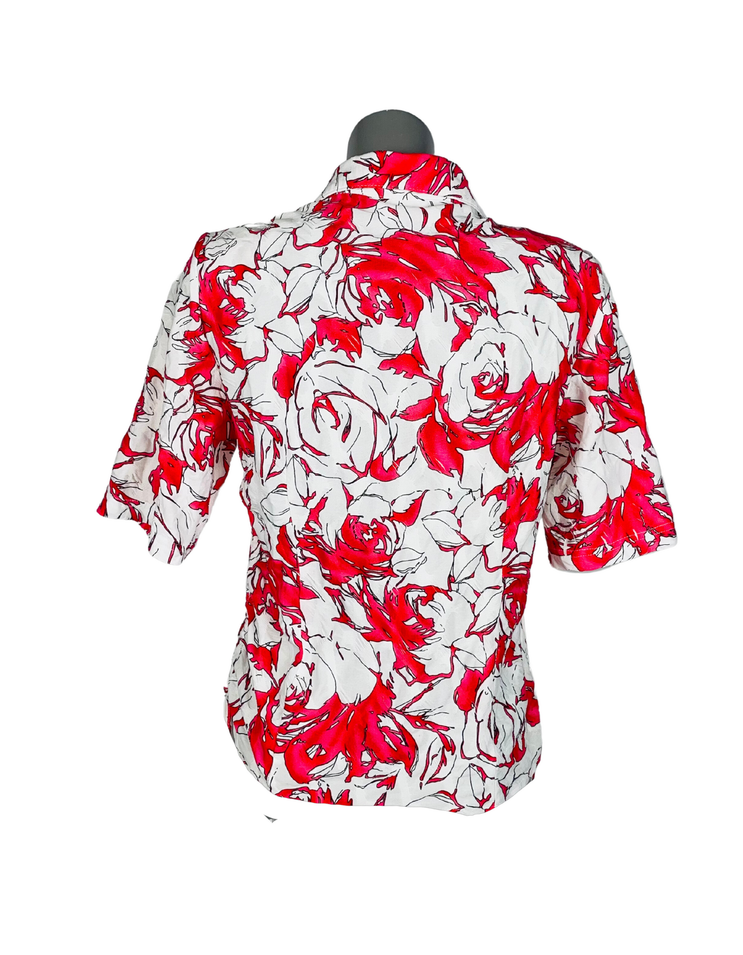 WHITE AND RED BLOUSE SMALL