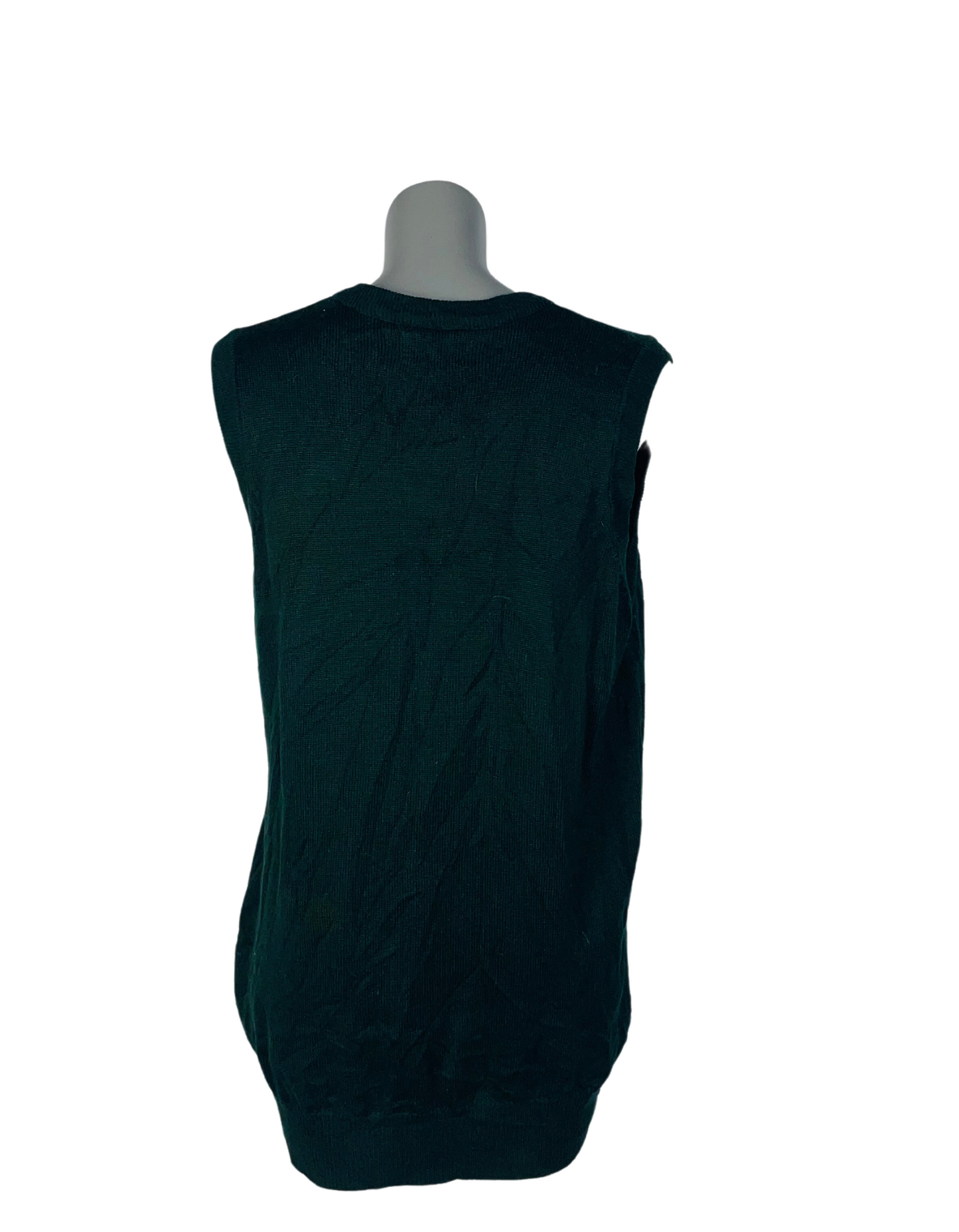 SLEEVLESS SWEATER GREEN MEDIUM