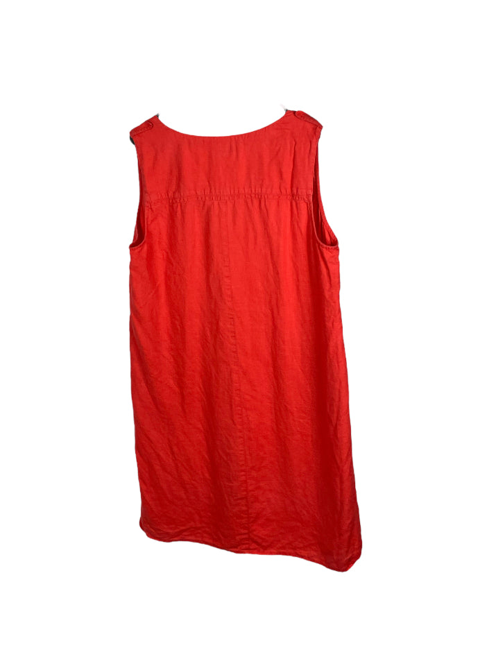 RED LINEN TUNIC DRESS - 18