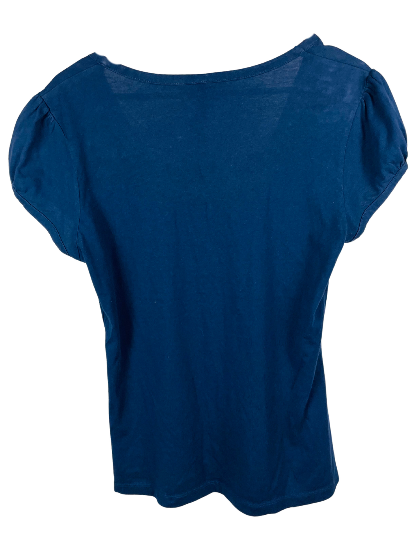 NAVY BLUE LOW NECK T-SHIRT SIZE 12