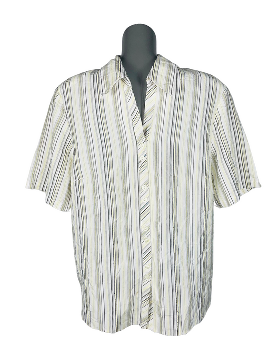 WHITE STRIPE SHIRT XL