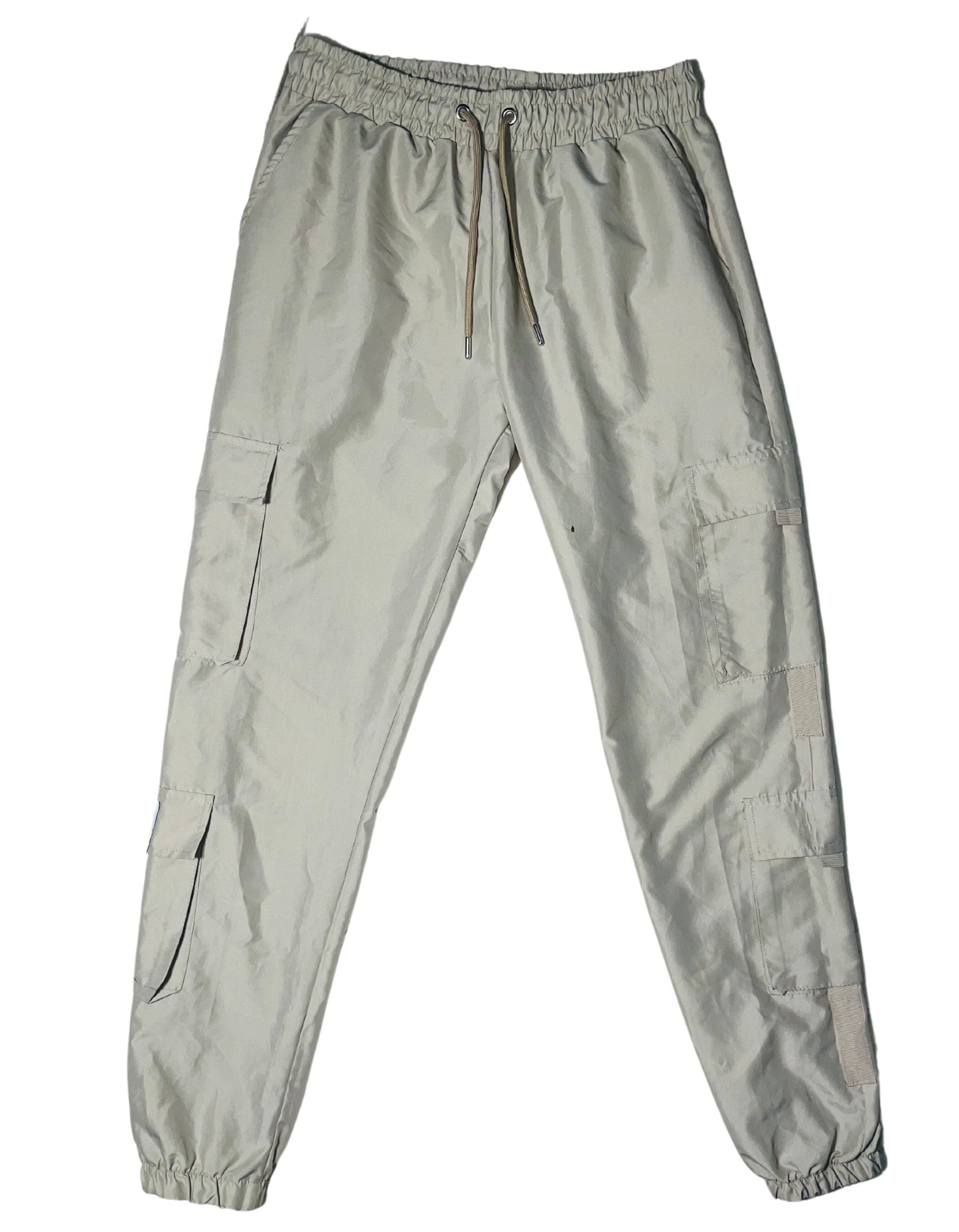 CREAM BOOHOO MAN CARGOS MEDIUM