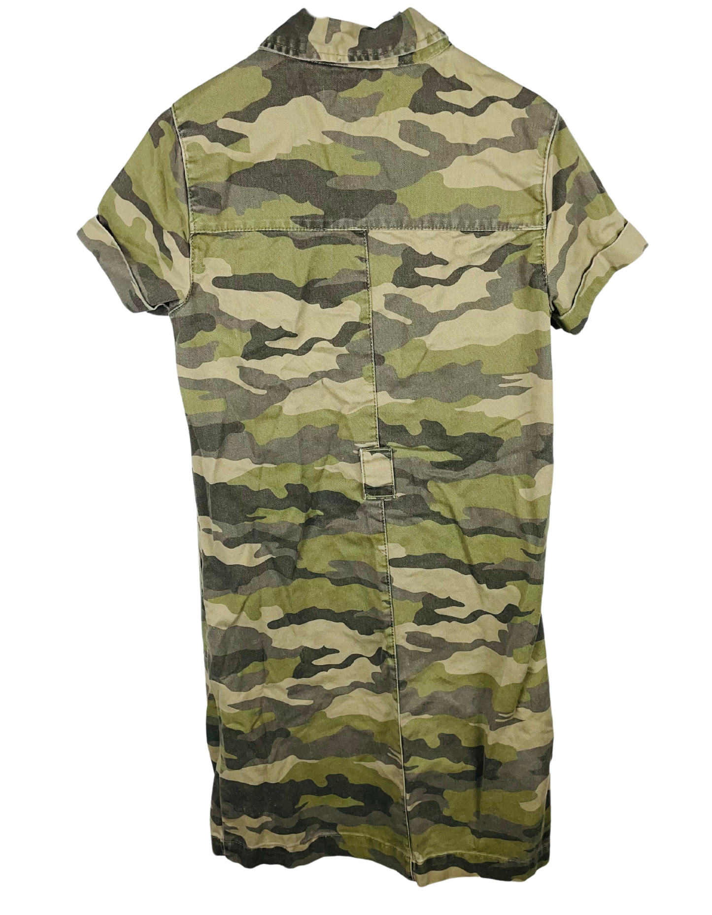 GREEN CAMO DENIM DRESS SIZE 6