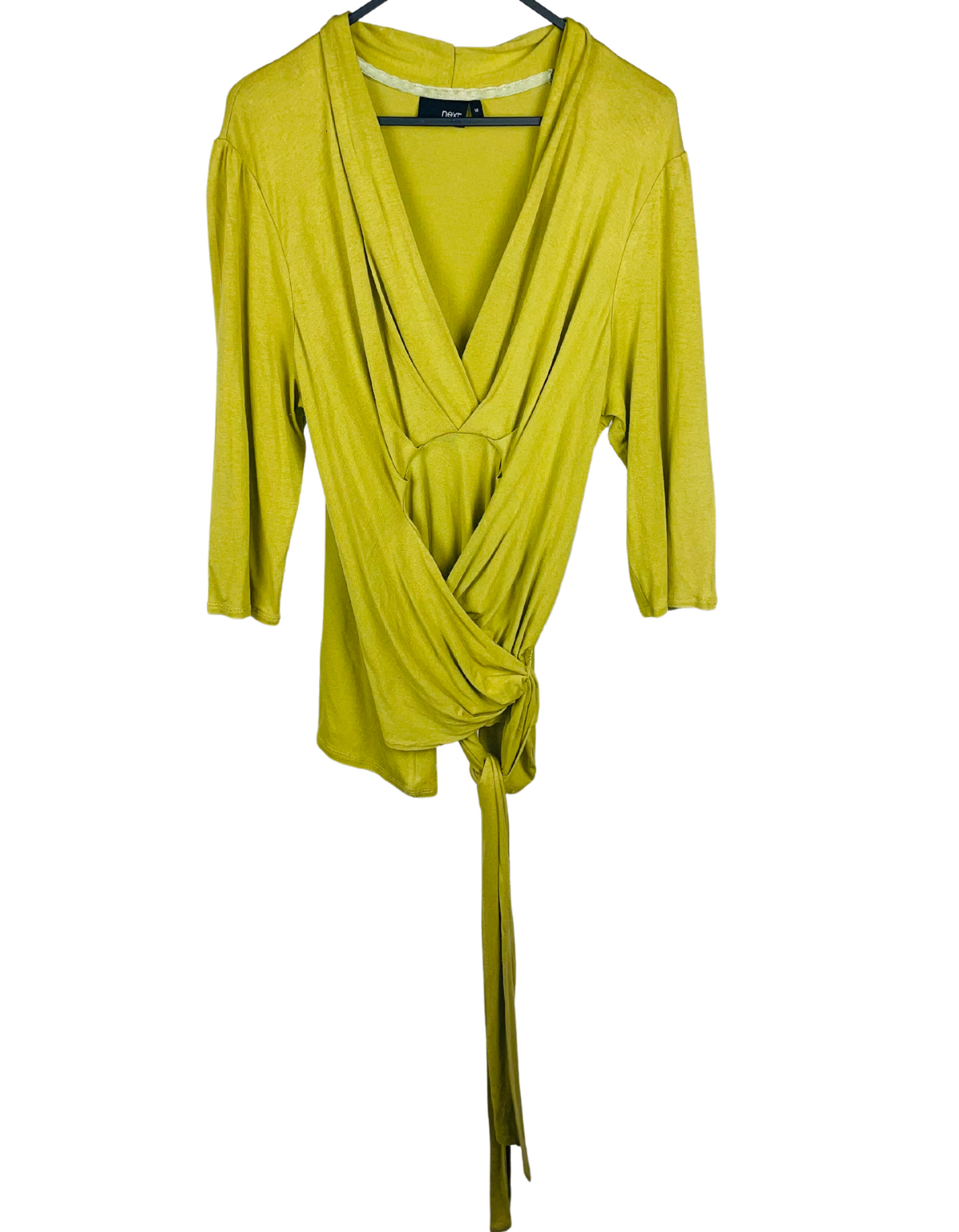 GREEN 3/4 SLEEVE TOP SIZE 16