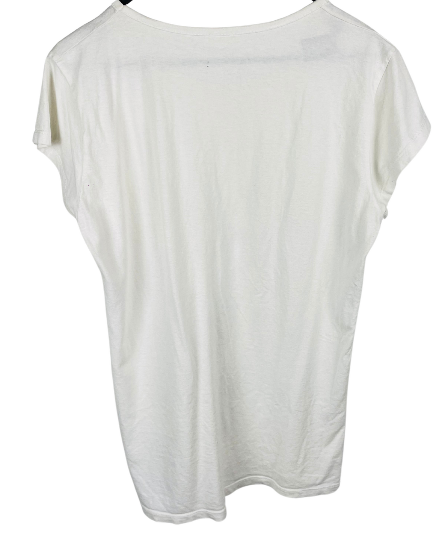 WHITE GRAPHIC T-SHIRT MEDIUM