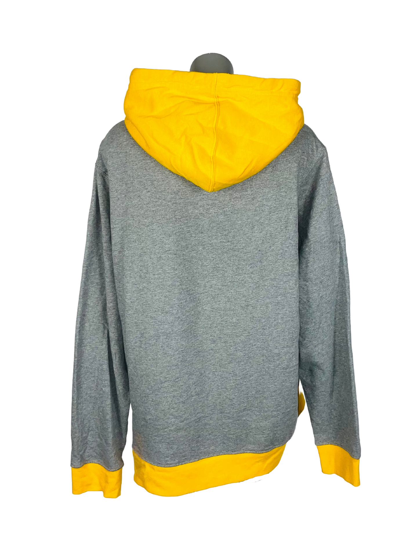 GREY AND YELLOW SPORTS HOODIE XL