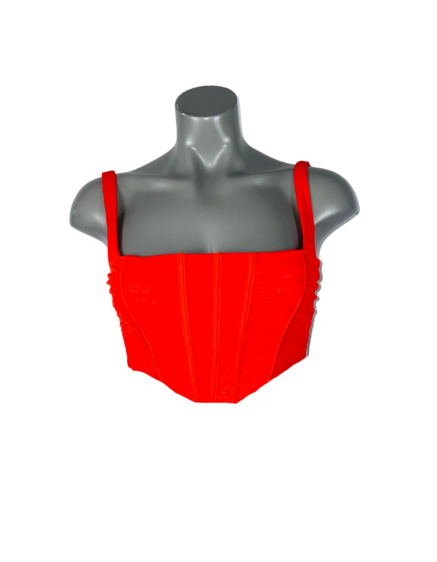 RED OH POLLY CORSET STYLE TOP SIZE 8
