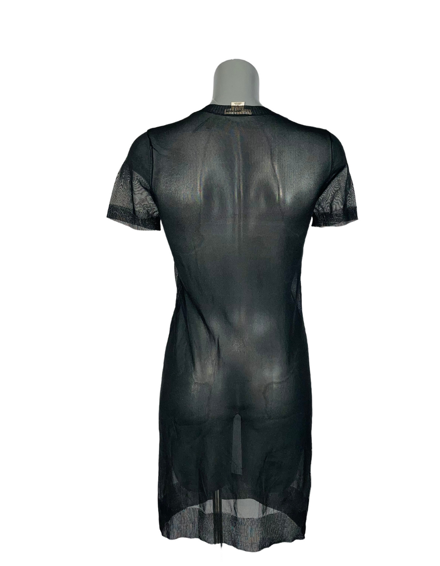 DKNY JEANS MESH DRESS BLACK XS