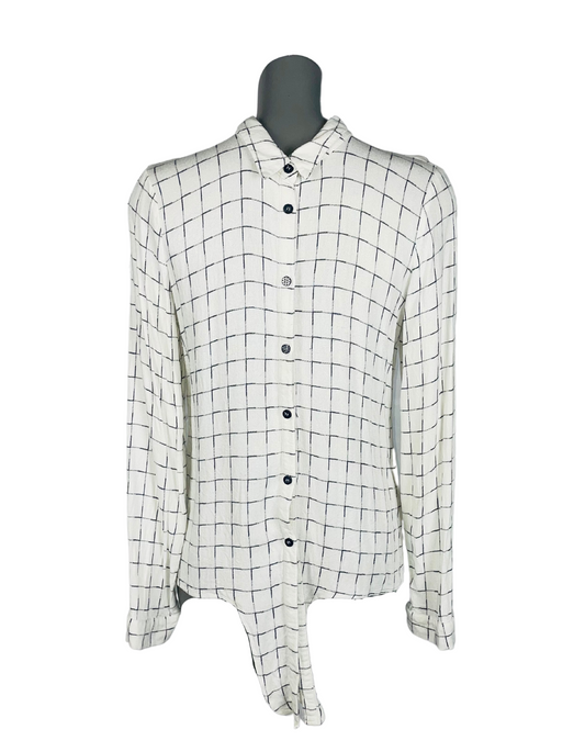 WHITE CHECKERED SHIRT MEDIUM