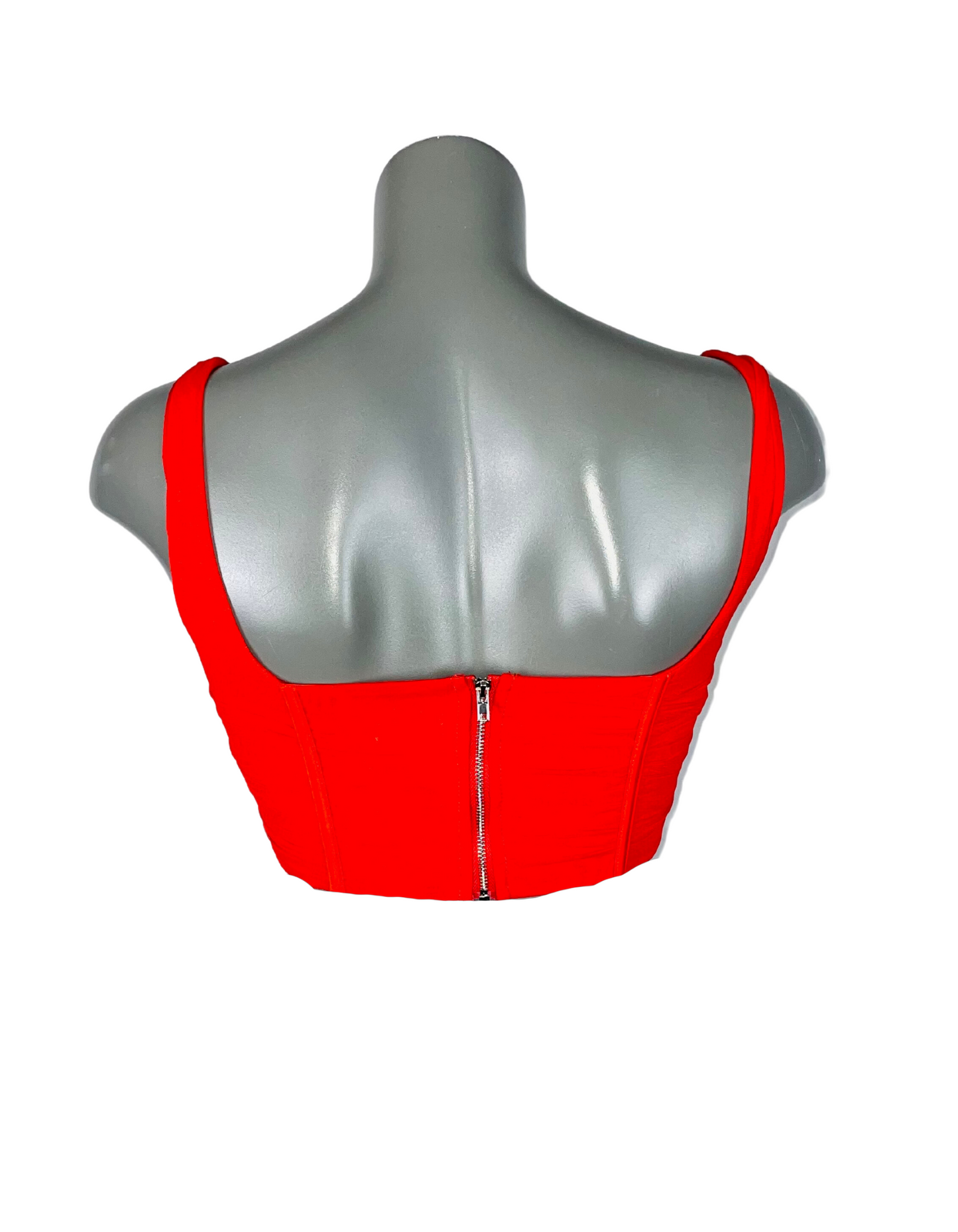 RED OH POLLY CORSET STYLE TOP SIZE 8