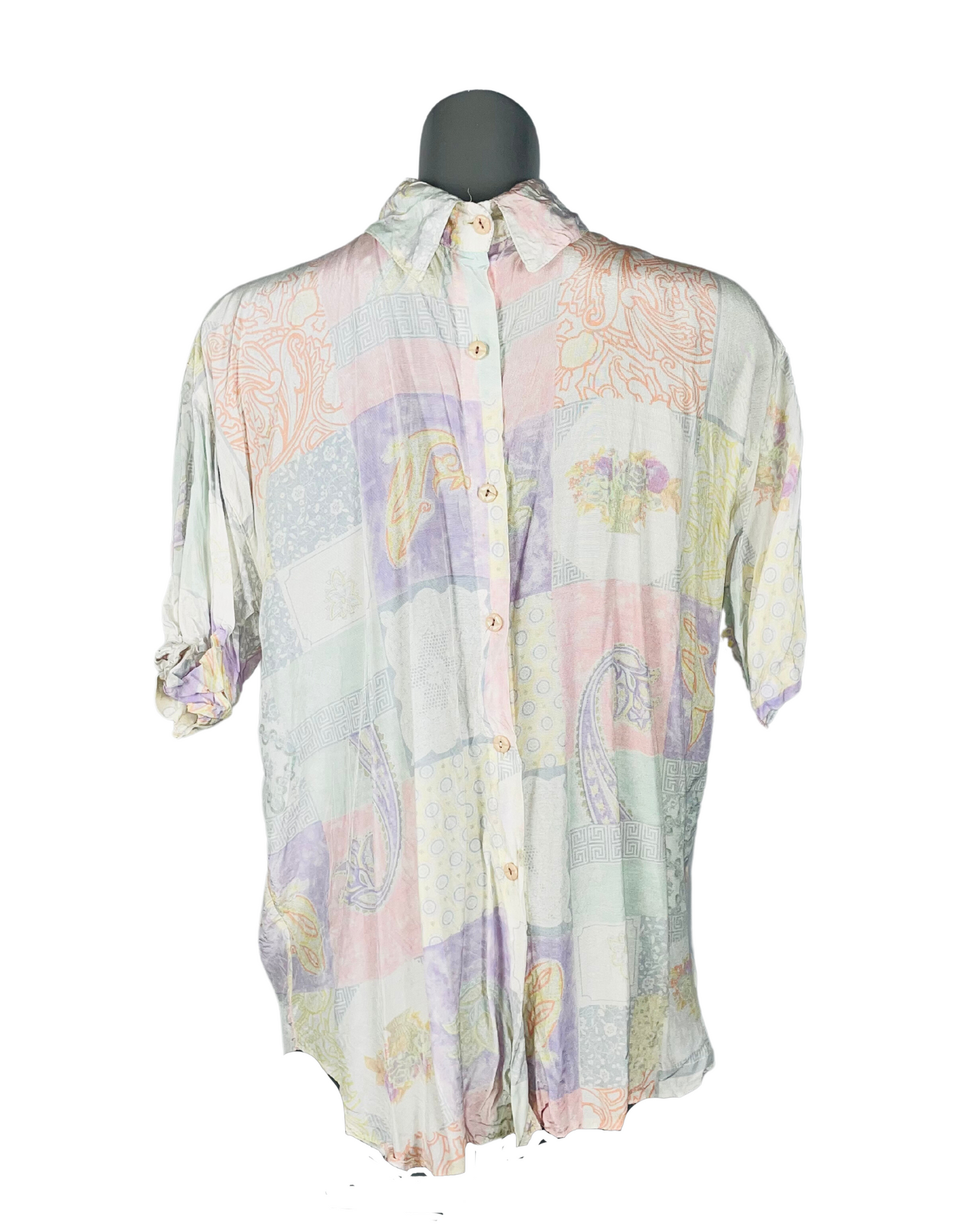 PASTEL COLOURS BLOUSE LARGE
