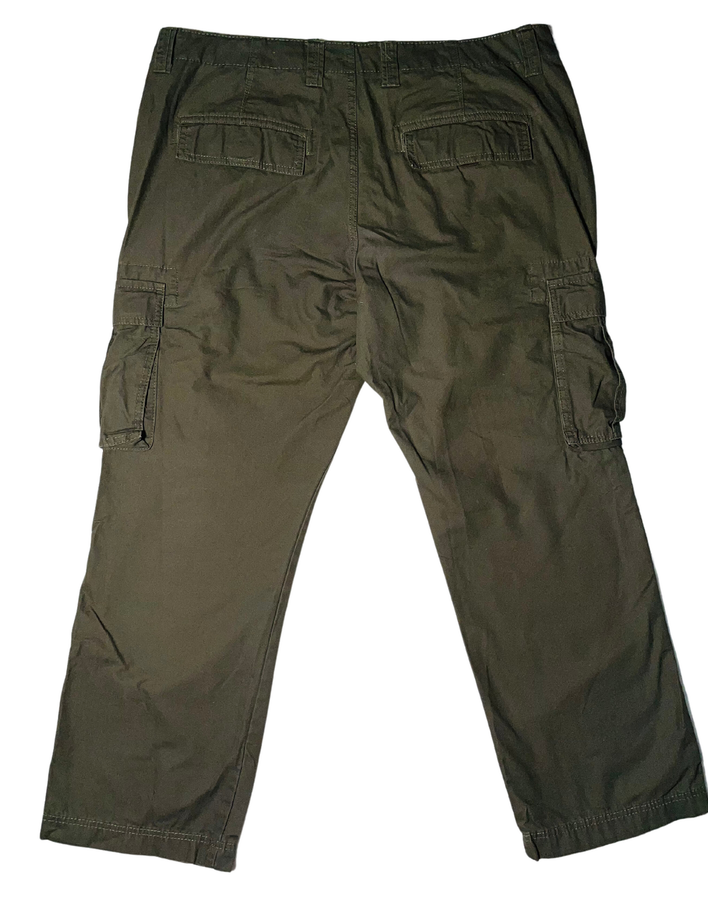 GREEN LOOSE FIT CARGOS (W38” L30”