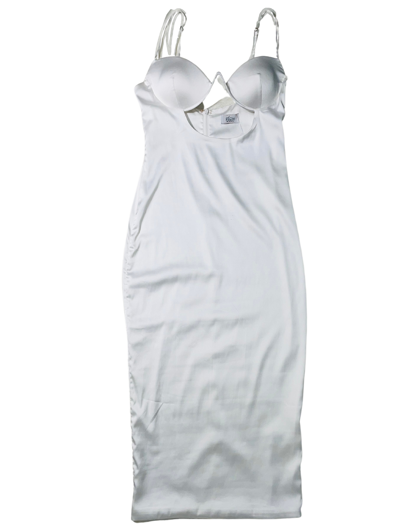 LONG WHITE OH POLLY DRESS SIZE 10