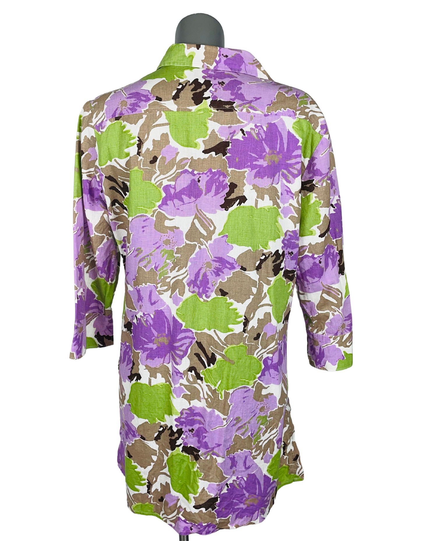 LONG COLOURFUL BLOUSE SIZE 16